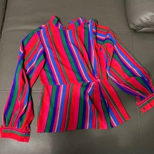 ASOS long sleeve open back blouse